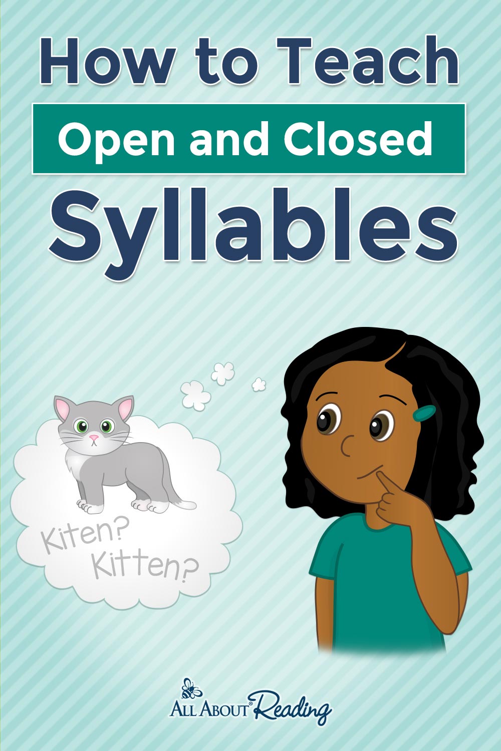 how to teach syllables pinterest graphic