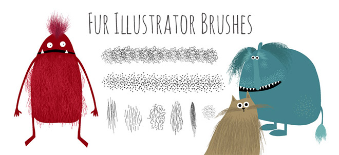 Free Hairy Fur Illustrator Brushes