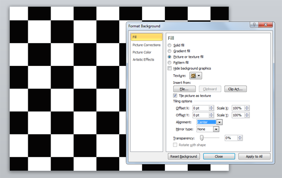 how to make a checkerboard powerpoint template