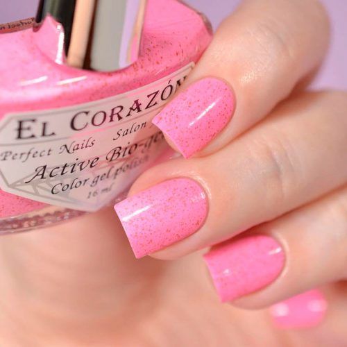 Baby Pink Nails With Glitter #glitternails #shortnails #pinknails