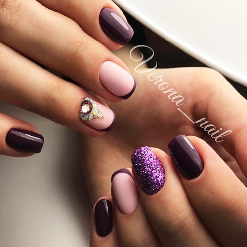 French Manicure with Unusual Nail Colors Picture 2