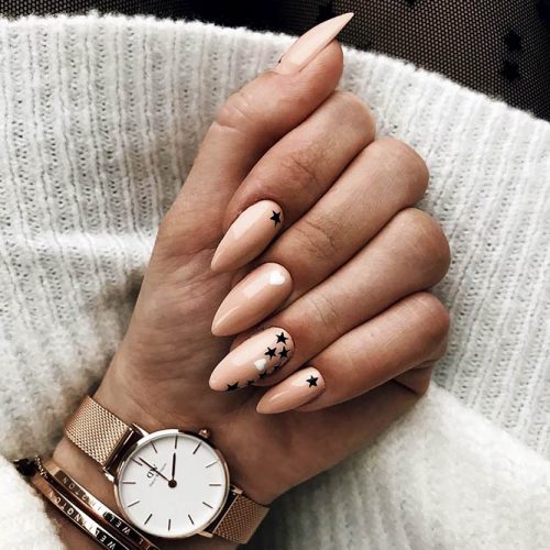 Beautiful Nude Almond Shaped Nails Picture 3