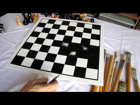 шахматное поле без швов самому сделать и покрасить простым способом без риска краску размазать