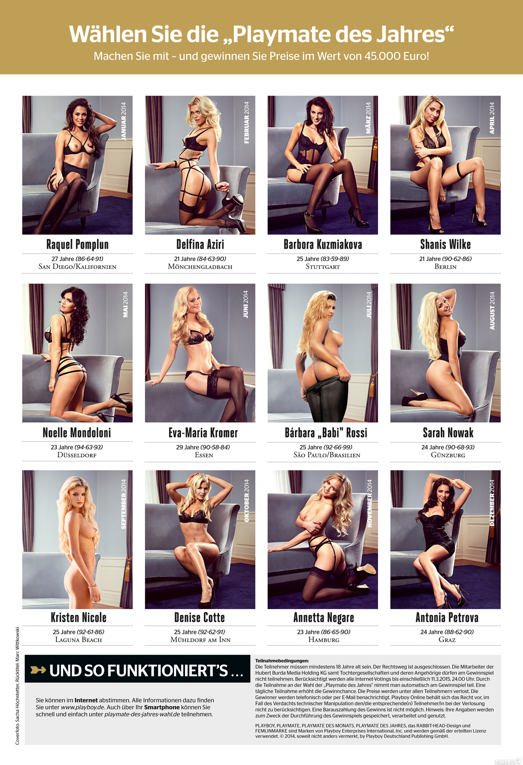 лучшие девушки года в эротическом календаре Playboy Germany Playmate Calendar 2015