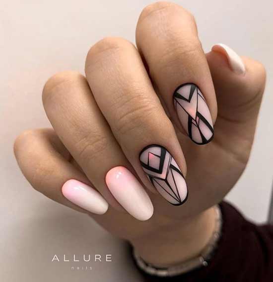 Рисунки на ногтях в стиле геометрия