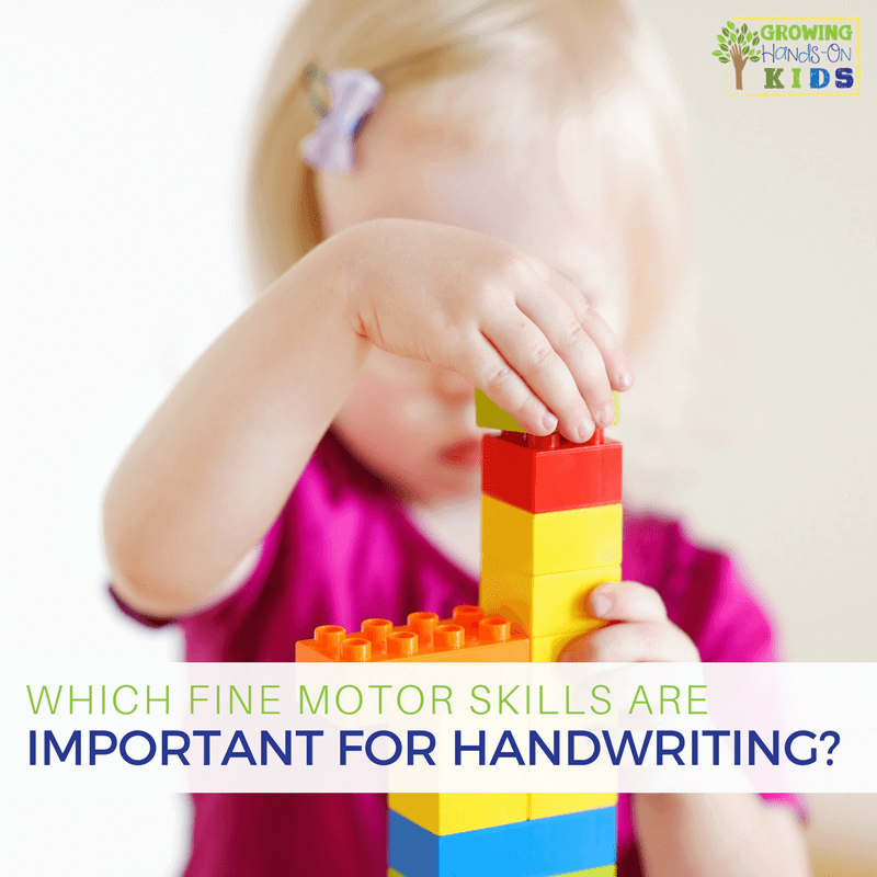 Which fine motor skills are important for handwriting?