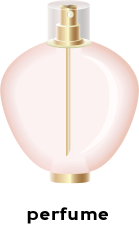 Illustration of a bottle of parfume
